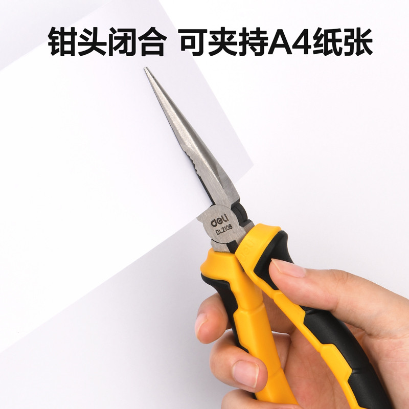 انبر دم باریک دلی مدل DL2108 سایز 8 اینچ