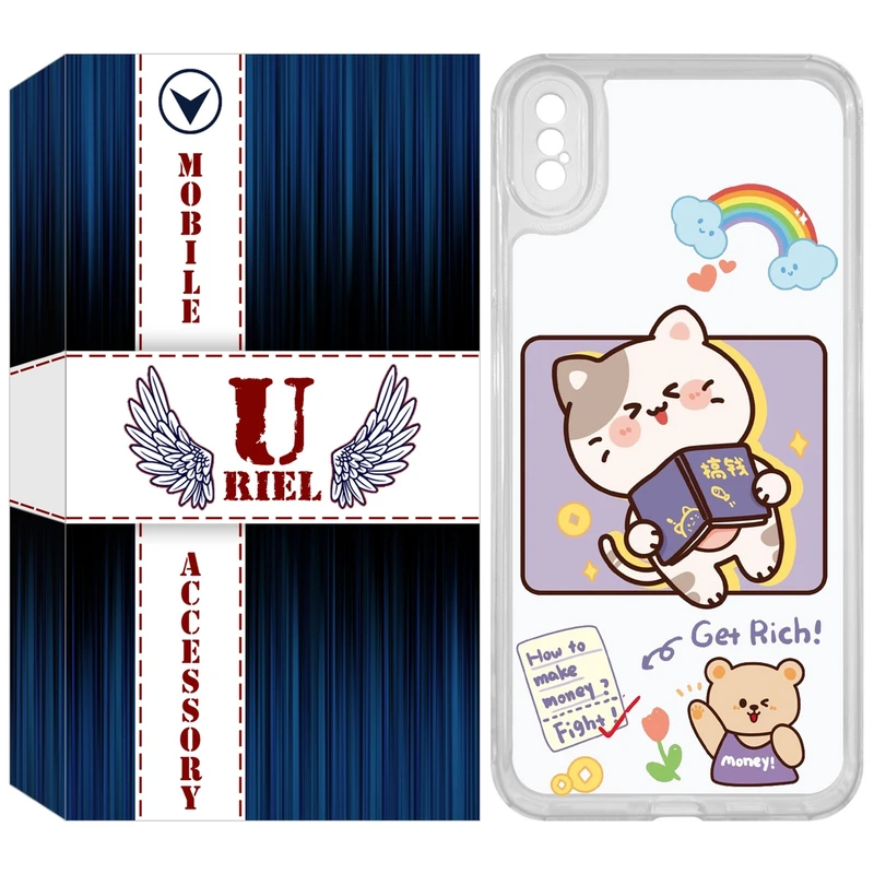 کاور یوریل مدل Clear کد 12 طرح گربه مناسب برای گوشی موبایل اپل iPhone XS Max