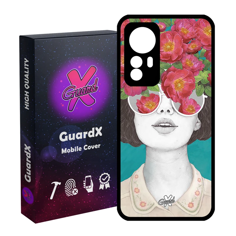 کاور گارد ایکس طرح Girl مدل Glass10148 مناسب برای گوشی موبایل شیائومی Redmi Note 12S