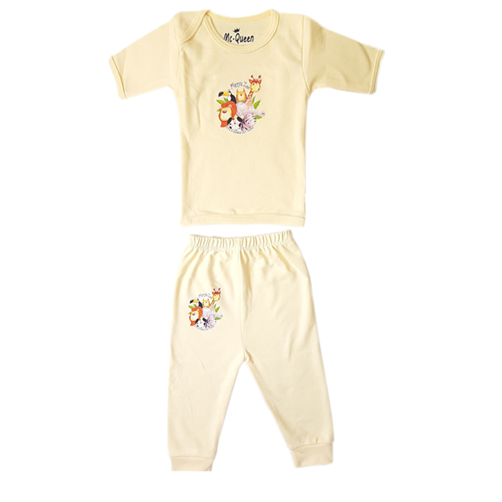 ست تی شرت و شلوار نوزادی مدل مک کویین کد 031 Baby