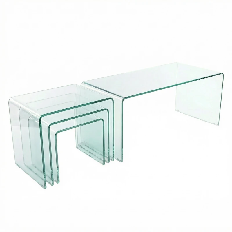 میز جلومبلی و عسلی مستطیلی مدل TL21 مجموعه 4 عددی