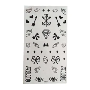 تتو موقت طرح پاپیون و الماس کد 85