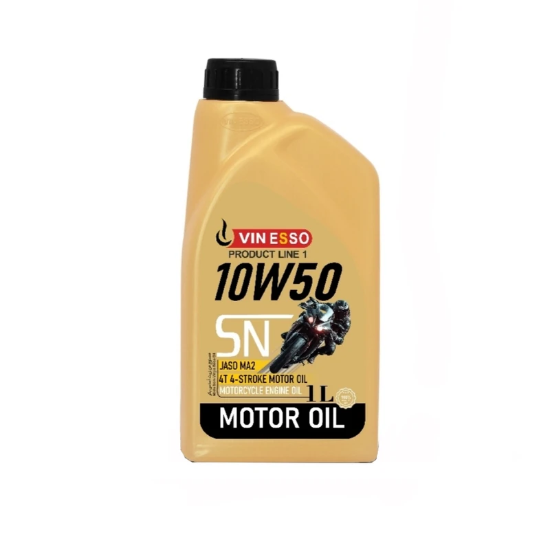 روغن موتور سیکلت تمام سنتتیک وینسو اویل مدل SN 10W-50 حجم 1 لیتر