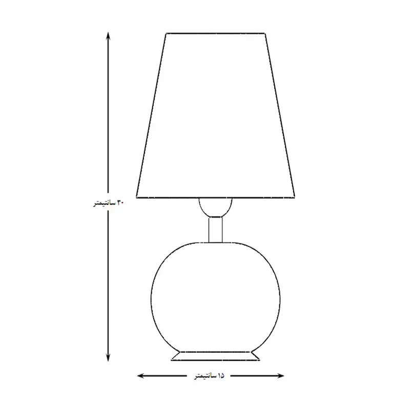 آباژور چوبی مدل gg