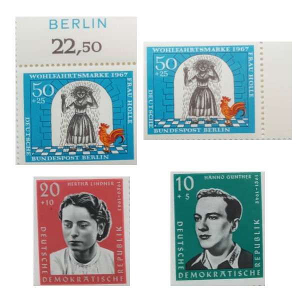 تمبر یادگاری مدل سورشارژ قیمت آلمان مجموعه 4 عددی