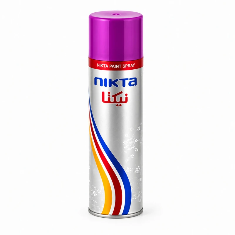 اسپری رنگ بنفش براق نیکتا مدل Purple Gloss حجم  300 میلی‌لیتر