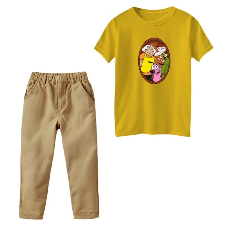 ست تی‌شرت و شلوار پسرانه مدل سگ بامزه