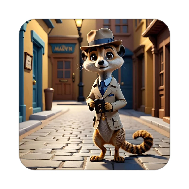 زیر لیوانی کاکتی طرح حیوانات کارتونی مدل mp27243