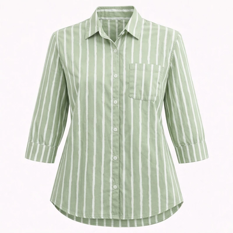 شومیز آستین بلند یقه برگردان زنانه مدل 3650