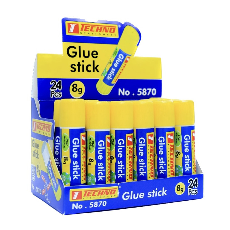 چسب ماتیکی تکنو مدل 5870 کد 8 بسته 24 عددی