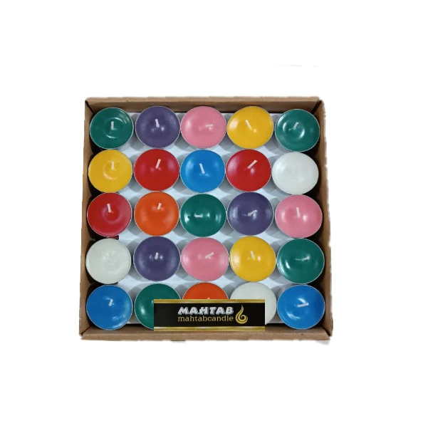 شمع وارمر مهتاب مدل چند رنگ بسته 100 عددی