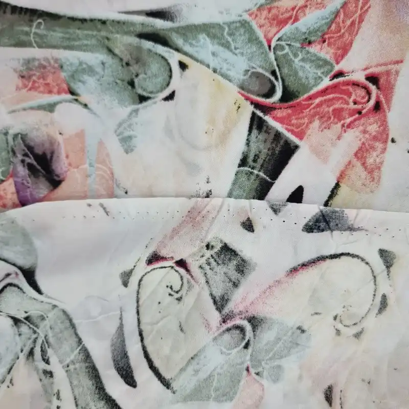 پارچه لباس مدل کودری نخی طرح آبرنگی کد A