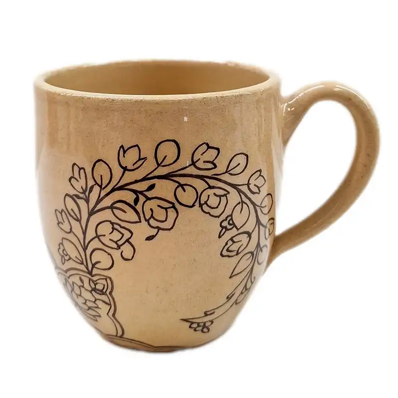 ماگ سفالی مدل کلاسیک طاووس