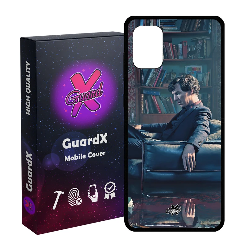 کاور گارد ایکس طرح شرلوک مدل Glass10519 مناسب برای گوشی موبایل سامسونگ Galaxy A31