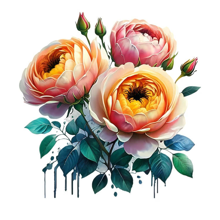 استیکر پارچه و لباس پاد آفرین مدل کارتونی طرح گل کد S4060