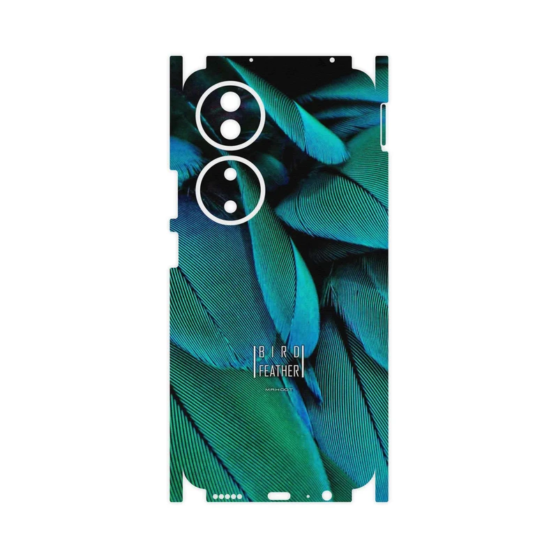 برچسب پوششی ماهوت مدل Green Feather-FullSkin مناسب برای گوشی موبایل آنر X7b