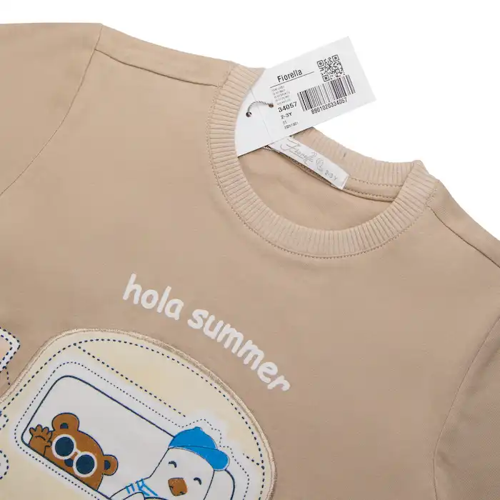 ست تی شرت و شلوارک پسرانه فیورلا مدل fun van 34057