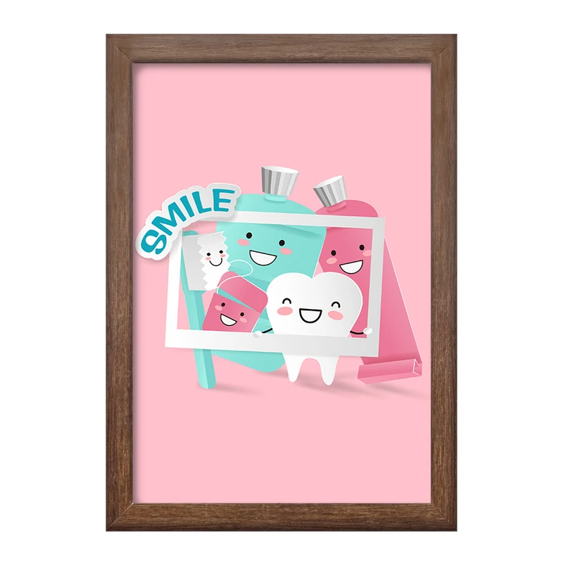 تابلو خندالو طرح دندان و دندان پزشکی کودکانه کد 36721