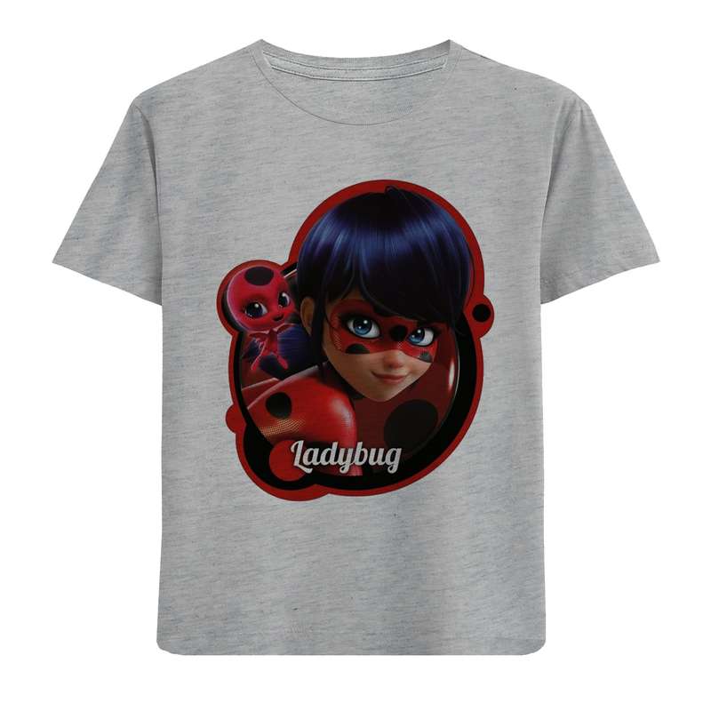 تی شرت آستین کوتاه دخترانه مدل دختر کفشدوزکی F654