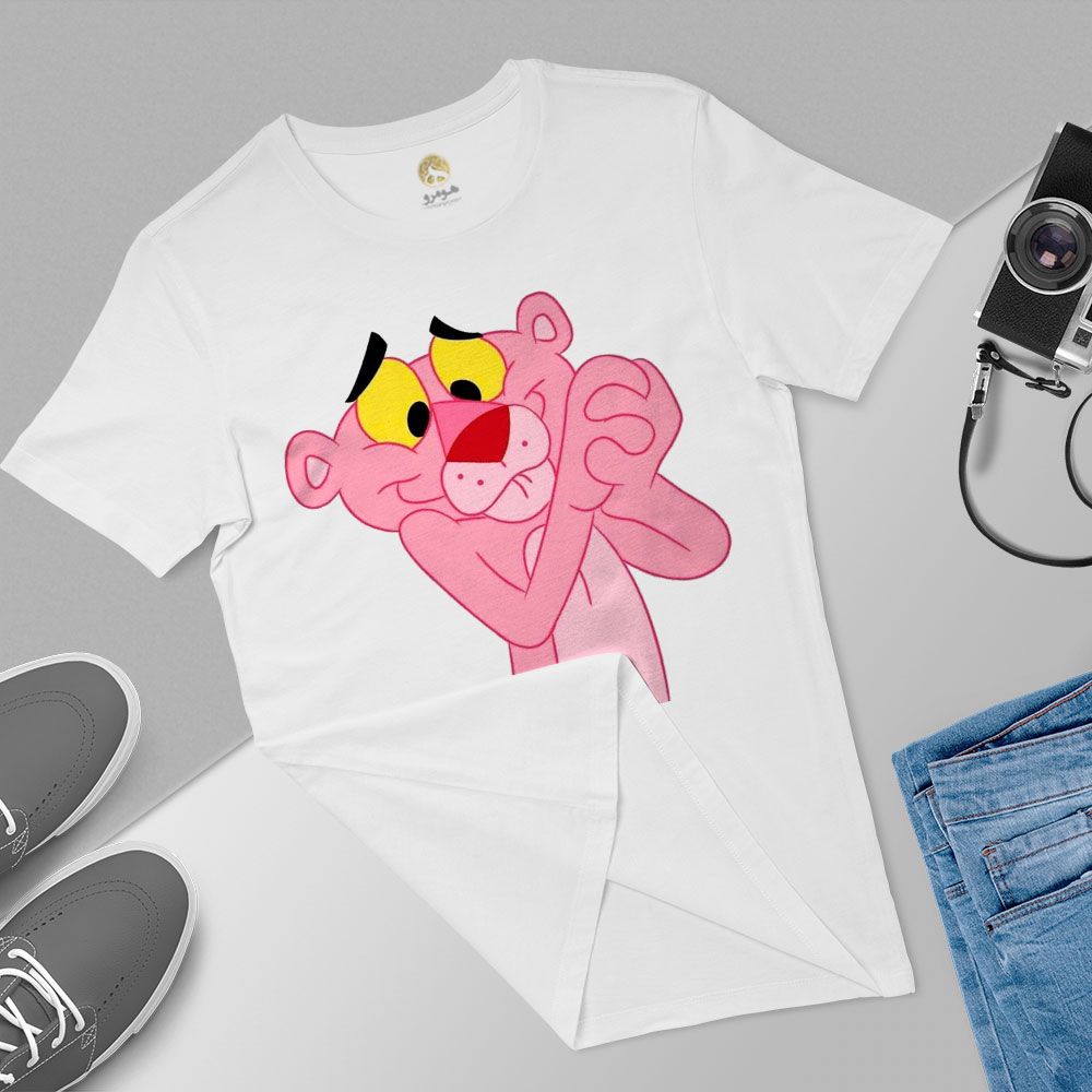 تی شرت آستین کوتاه مردانه هومرو مدل TW390 طرح پلنگ صورتی - - 5