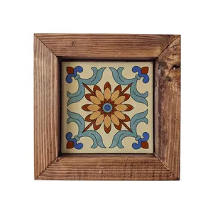 تابلو کاشی گلاک مدل سبک اسلیمی طرح سنتی ایرانی کد FT28
