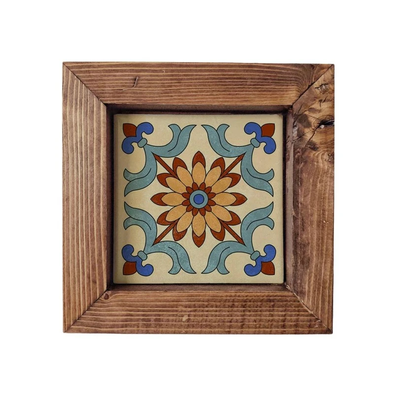 تابلو کاشی گلاک مدل سبک اسلیمی طرح سنتی ایرانی کد FT28