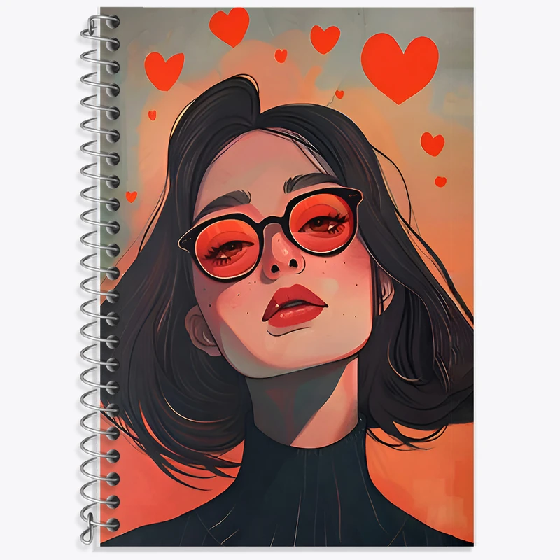 دفتر زبان 50 برگ خندالو مدل سه خط طرح دخترانه کد F6673