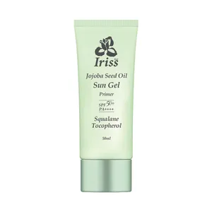 ژل ضد آفتاب بی رنگ صورت آیریس آس SPF 50 مدل JOJOBA SEED OIL ‌محافظ UVA ،UVB و PA++++، ضد حساسیت، ضد چروک و ضد پیری، مناسب برای انواع پوست‌ حجم 50 میلی‌لیتر