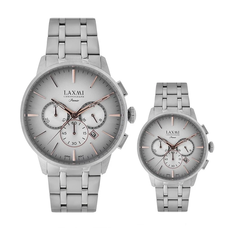 ست ساعت مچی عقربه ای زنانه و مردانه لاکسمی مدل L-8119-4