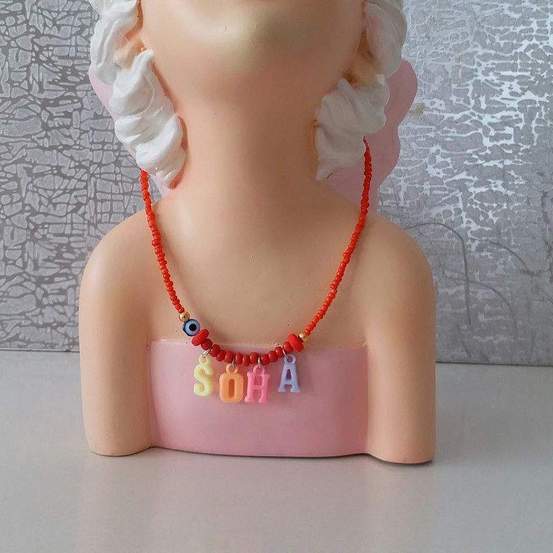 گردنبند دخترانه مدل تابستانی اسم سها G113