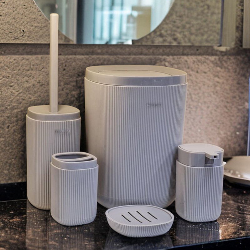 ست سرویس بهداشتی 5 پارچه مدل شیاردار روما