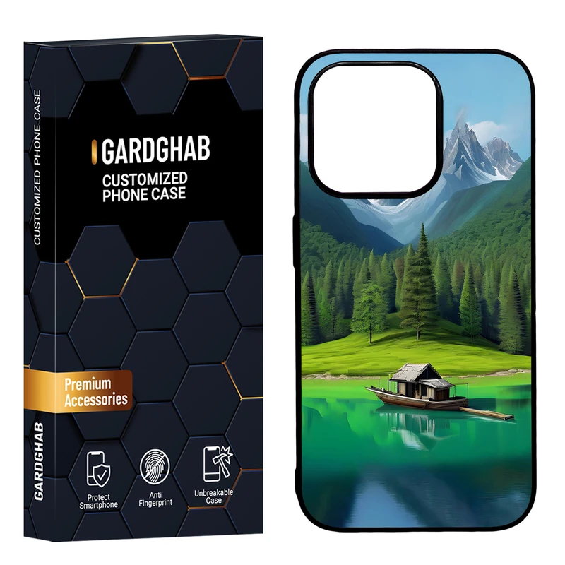 کاور گارد قاب مدل دورژله ای پشت گلس هنری مناسب برای گوشی موبایل اپل iPhone15 pro