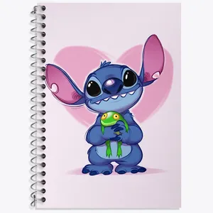 دفتر زبان 50 برگ خندالو مدل سه خط طرح استیچ (Stitch) کد 37202