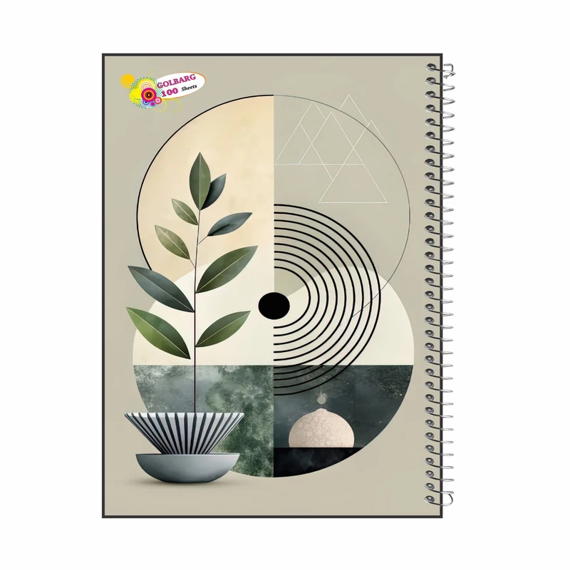 دفتر مشق 100 برگ گلبرگ مدل کلاسیک کد 1640