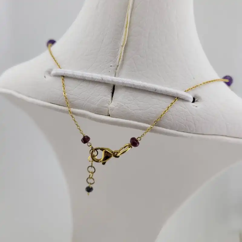 نیم ست زنانه مدل سنگ یاقوت و زمرد جواهری کد777