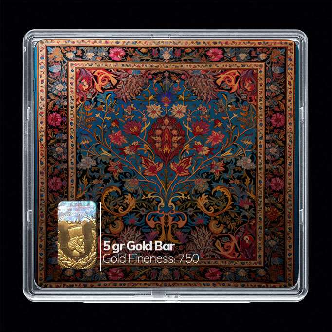 شمش طلا 18 عیار مدوپد مدل مینیاتور کد SG10650