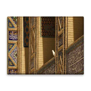 کاشی اطلس آبی طرح حرم امام رضا مدل T4982