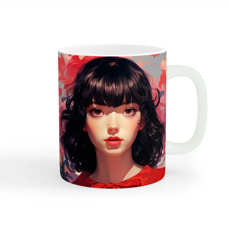 ماگ طرح دخترانه دوست داشتنی کد wall-8519