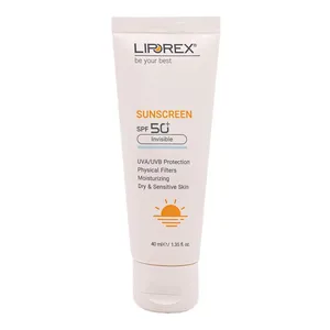 کرم ضد آفتاب بدون رنگ لیپورکس SPF 50 مدل DS محافظ UVA ،UVB، مناسب پوست‌ خشک حجم 40 میلی‌لیتر