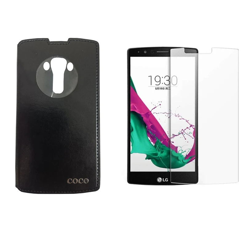 کیف کلاسوری کوکو مدل چرمی مناسب برای گوشی موبایل ال‌جی G4 به همراه محافظ صفحه نمایش