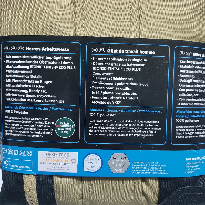 عکس شماره 9 : جلیقه مردانه پارکساید مدل li343