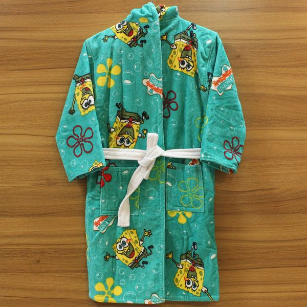 حوله پالتویی کودک ماهان طرح باب اسفنجی کد 1525 سایز 70