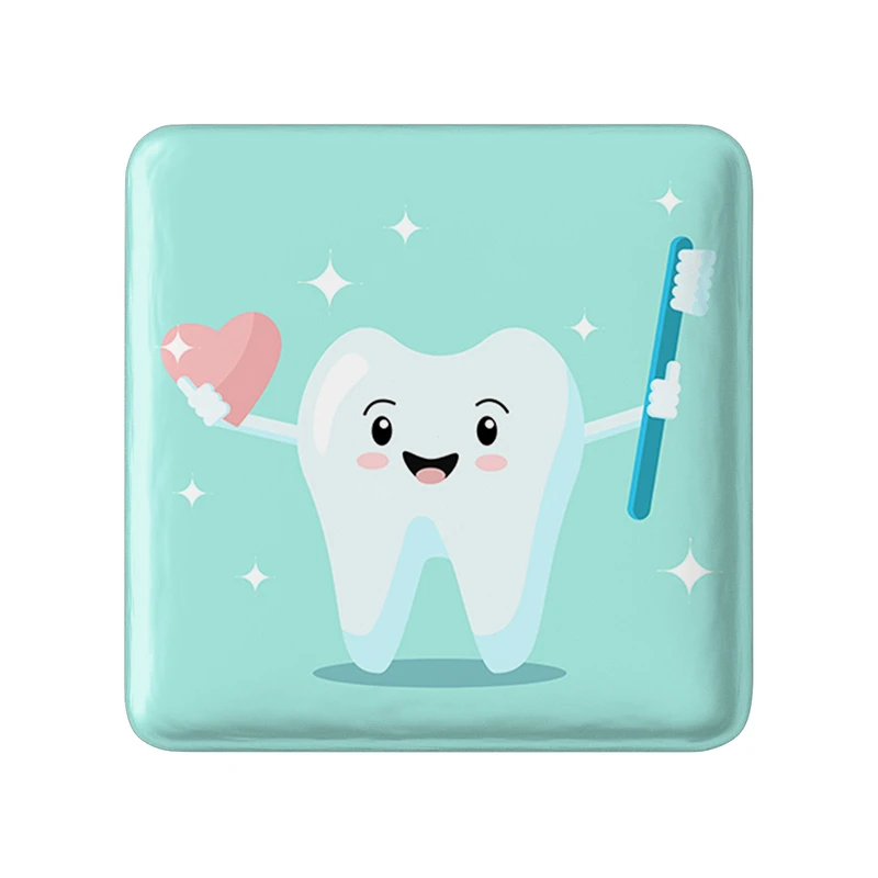 پیکسل خندالو طرح دندان و دندان پزشکی کودکانه مدل مربعی کد 36704