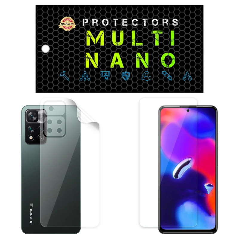 محافظ صفحه نمایش مولتی نانو مدل X-SFT مناسب برای گوشی موبایل شیائومی 11i Hyper Charge 5G به همراه محافظ پشت