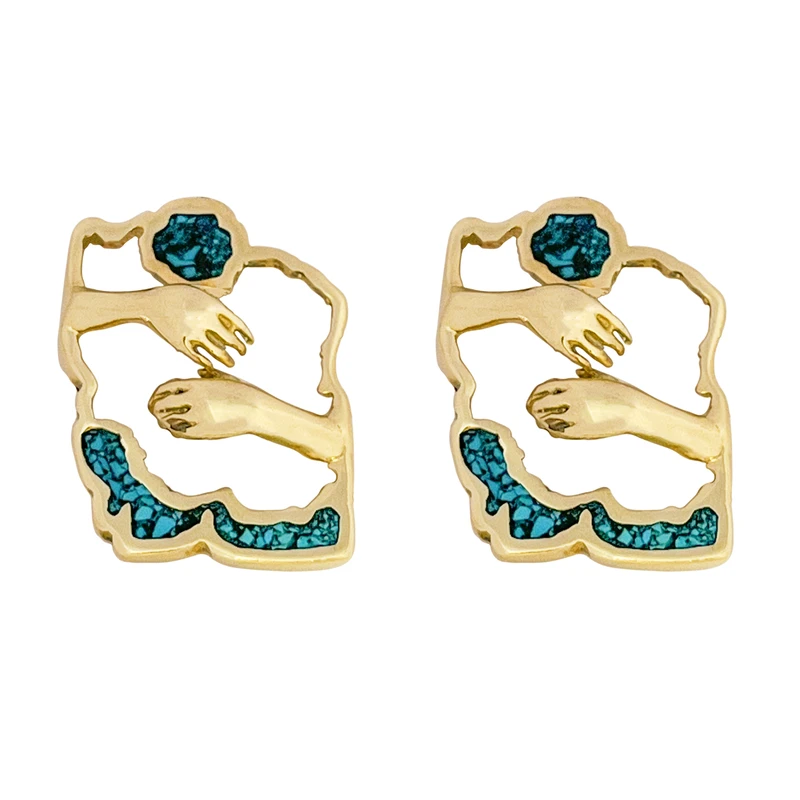 گوشواره میخی زنانه گالری عزیزی مدل ایران در آغوش