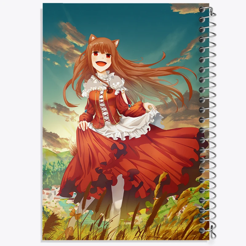 دفتر نقاشی 50 برگ خندالو طرح هولو انیمه ادویه و گرگ کد 36116