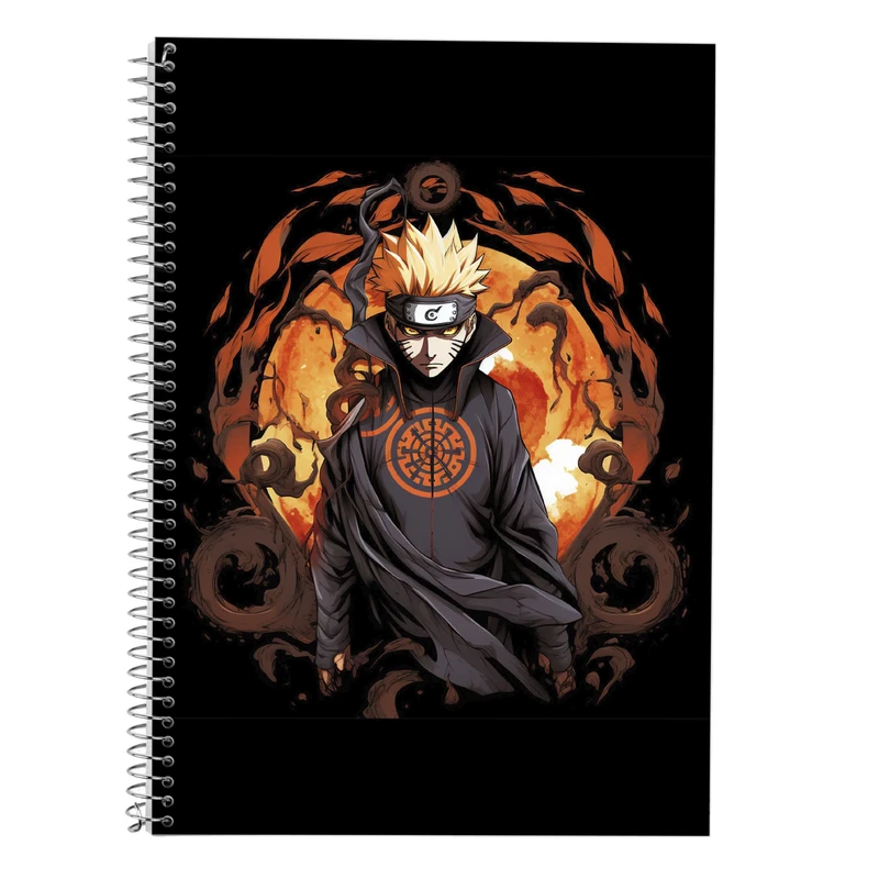 دفتر زبان 50 برگ مدوپد مدل سه خط طرح Naroto کد DF11153