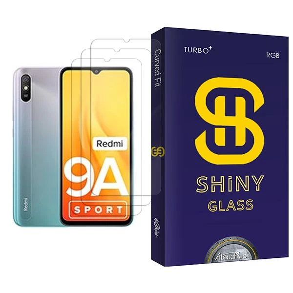 محافظ صفحه نمایش آتوچبو مدل Shiny Glass MIX003 مناسب برای گوشی موبایل شیائومی Redmi 9A Sport بسته سه عددی