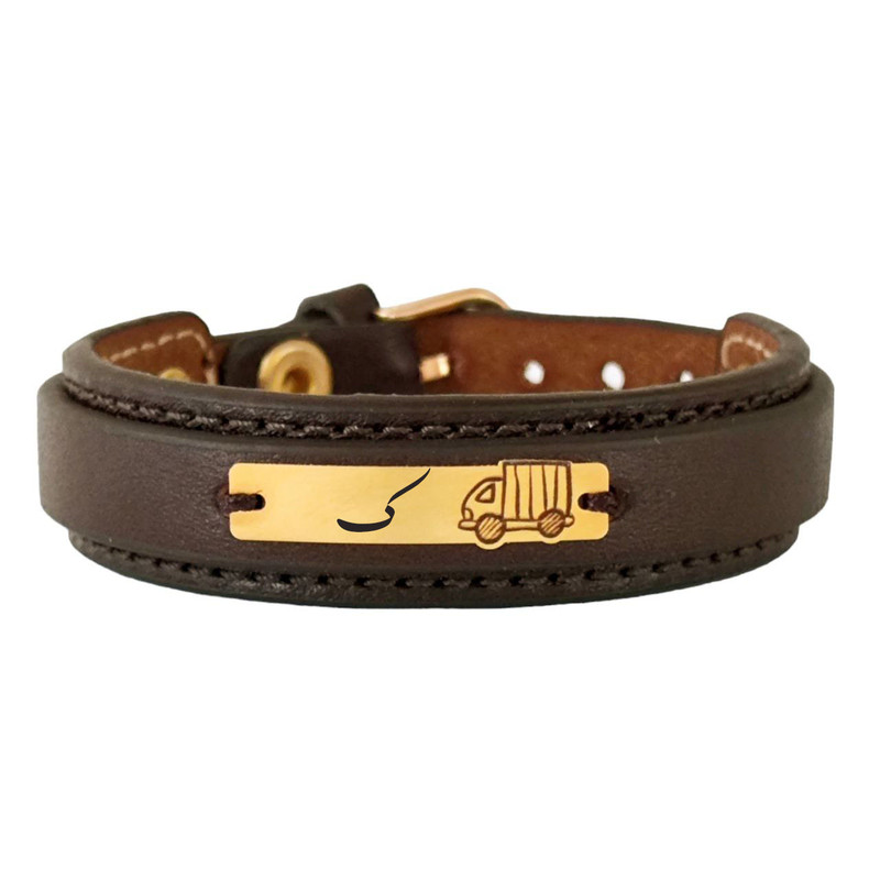 دستبند طلا 18 عیار بچگانه لیردا مدل حرف ک کد 72600