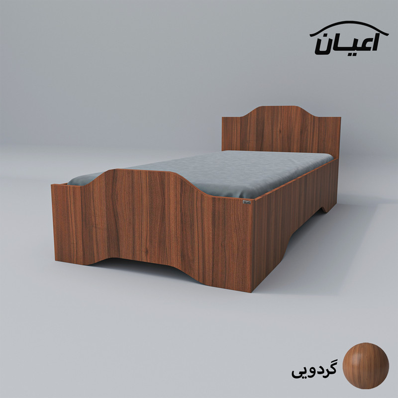 تخت خواب یکنفره اعیان مدل FH597 سایز 90x200 سانتی متر